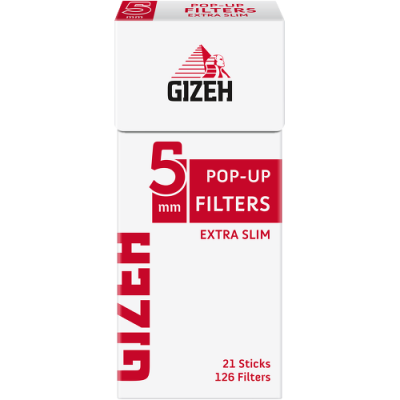 Фильтры для самокруток Gizeh Pop-up Extra Slim 5,3мм 126шт