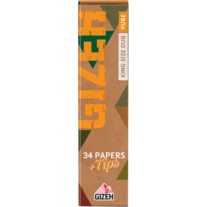 Бумага сиг. Gizeh KING SIZE DUO PURE Papers+Tips 34х34шт