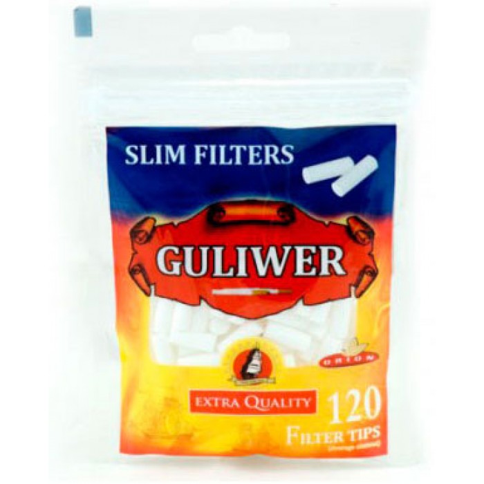 Фильтры для самокруток «Guliwer» Slim 15х6мм 120шт                                         