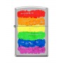 Зажигалка ZIPPO Радуга c с покрытием Satin Chrome™ 205 rainbow