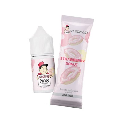 Жидкость Candyman Strawberry Donut 30 мл (Пончик с клубничным джемом)