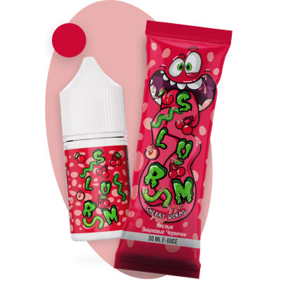 Жидкость Slurm Cherry Worms 30 мл (Кислые Вишневые Червячки)