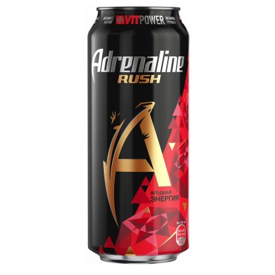 Энергетический напиток Adrenaline Rush Ягодная Энергия 0,5 л
