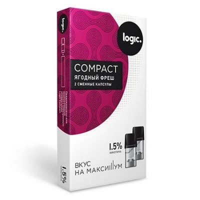 Сменные капсулы Logic Compact Ягодный фреш, 1.5%, 2 капсулы