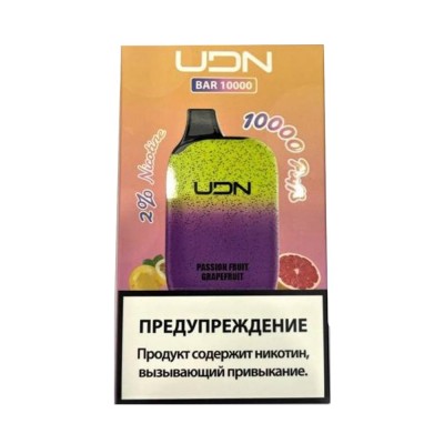 UDN BAR 10000 Passion Fruit Grapefruit (Маракуйя, Грейпфрут)