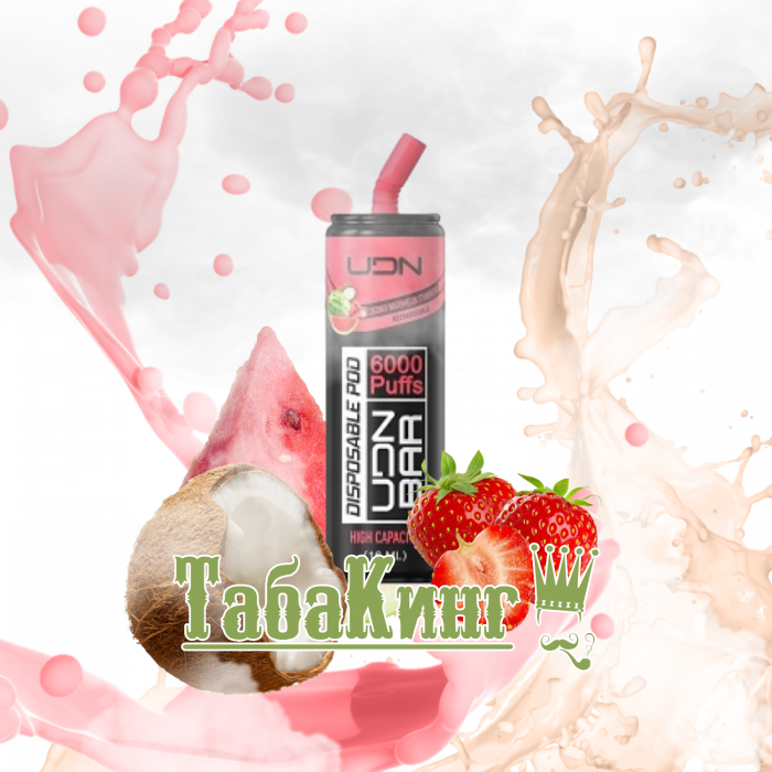 UDN BAR 6000 Coconut Watermelon Strawberry (Кокос-Арбуз-Клубника)
